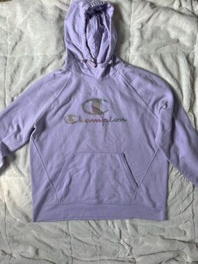 Champion Iridescent Logo Lavender Hoodie